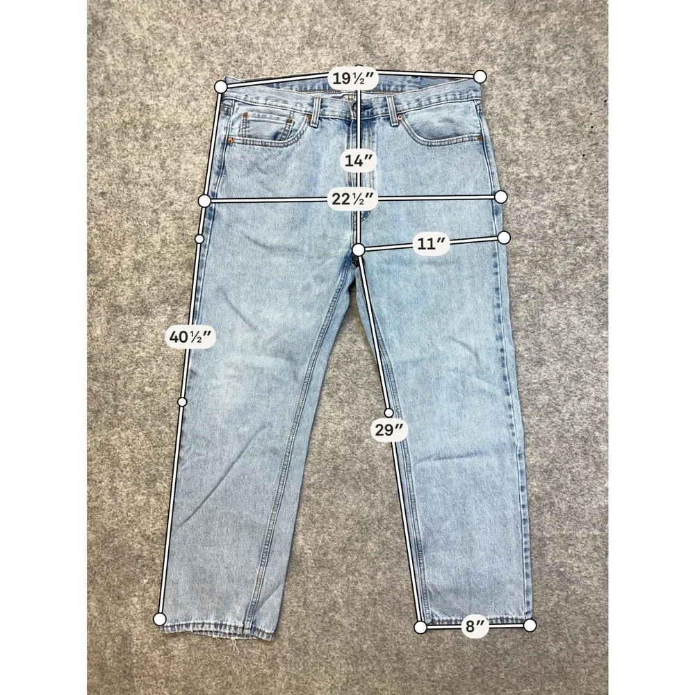 Lot of 3 Levi's 505 Straight Jeans Men's 38x30 Blue Denim Work Pants Bundle